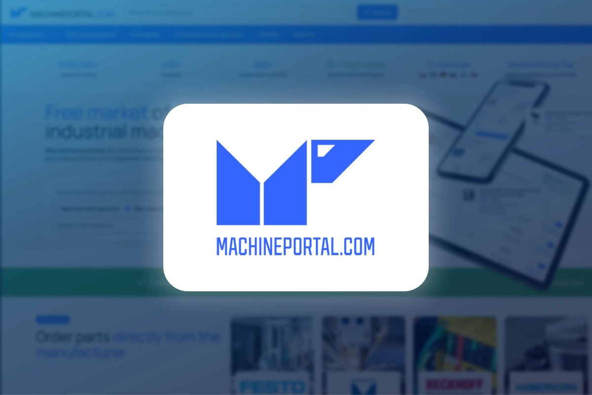 Logotipo y dirección web de Machine Portal